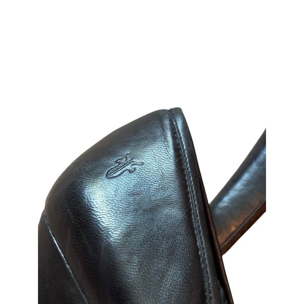 Frye Black Leather Strappy Heeled Ankle Boots - Picture 2 of 11